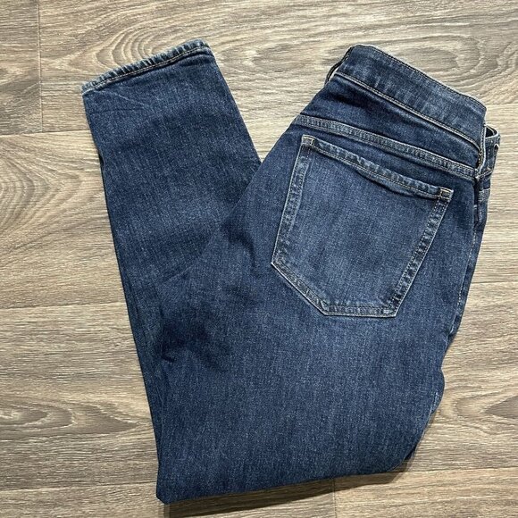 Old Navy Jeans SZ 6 Maternity Low Panel OG Straight Leg Denim Dark Wash Stretch - Picture 8 of 8